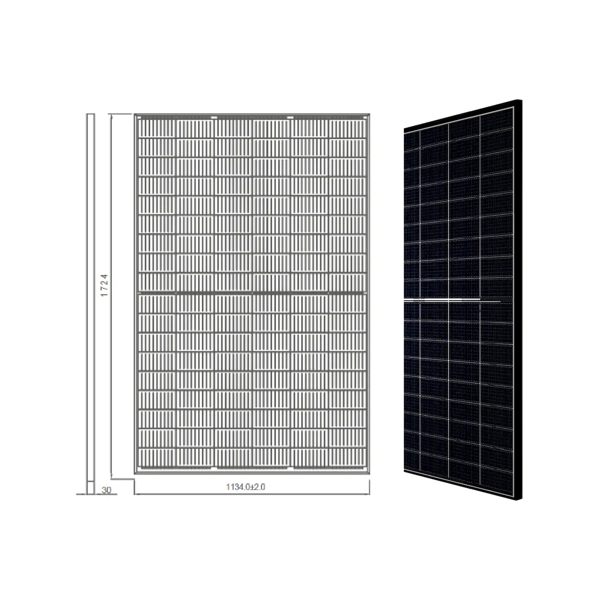 440W MSMDxxxM10N-108BG Transparent Bifazial Solarmodul Glas-Glas x 36 (1xPalette)