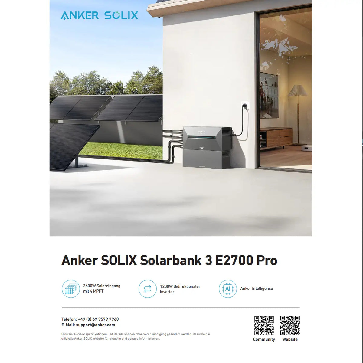 Anker SOLIX Solarbank 3 E2700 Pro Speicher 2,68 kWh