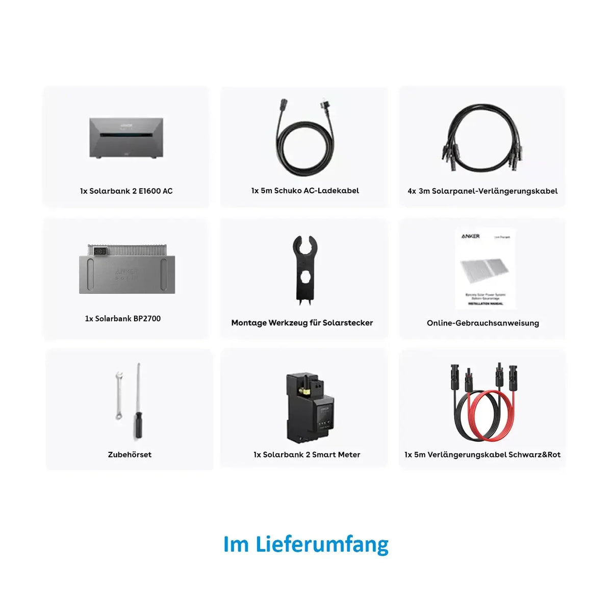 Anker SOLIX Solarbank 2 E1600 AC Speicher 4,3 kWh Komplettset