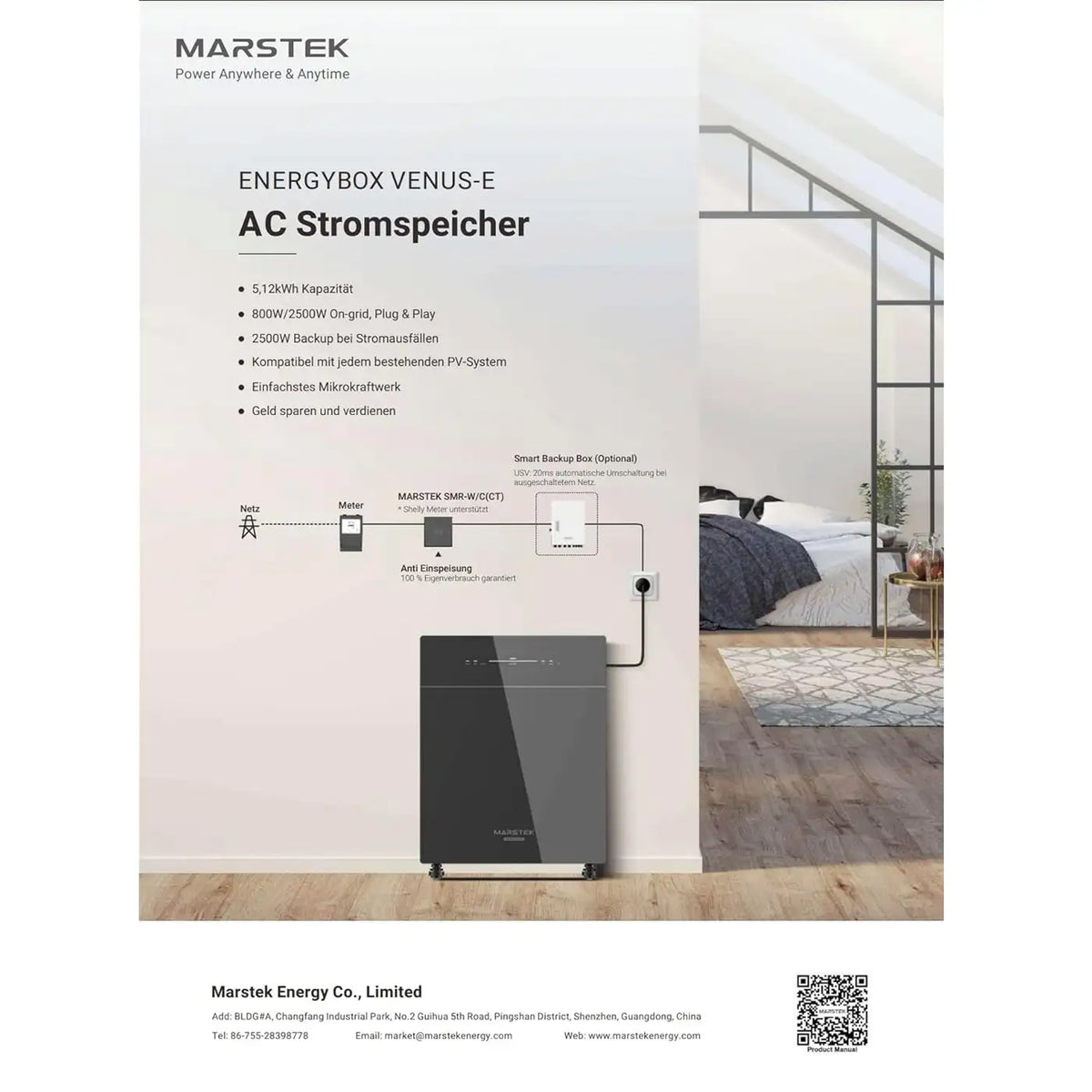 Marstek Jupiter E 5120 Wh Balkonkraftwerk All-In-One Solar-Speicher
