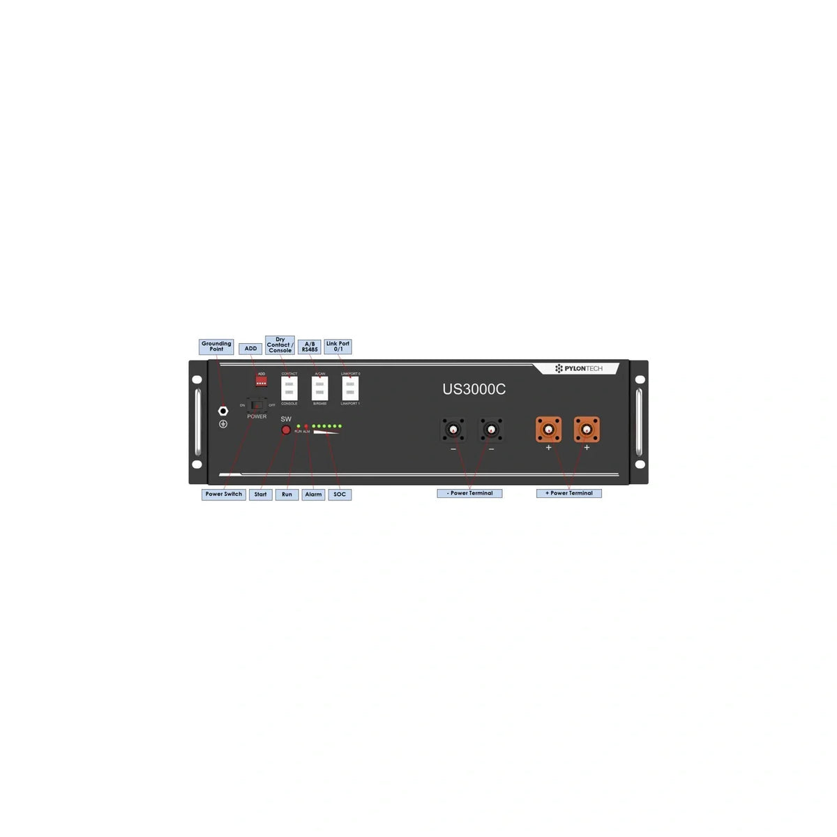 Pylontech US3000C 3,55 kWh LiFePO4 Batterie