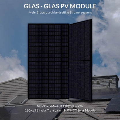 400W MSMDxxxM6-HJT120DSB Bifazial Solarmodul 1038 mm Breite x 36 (1xPalette)