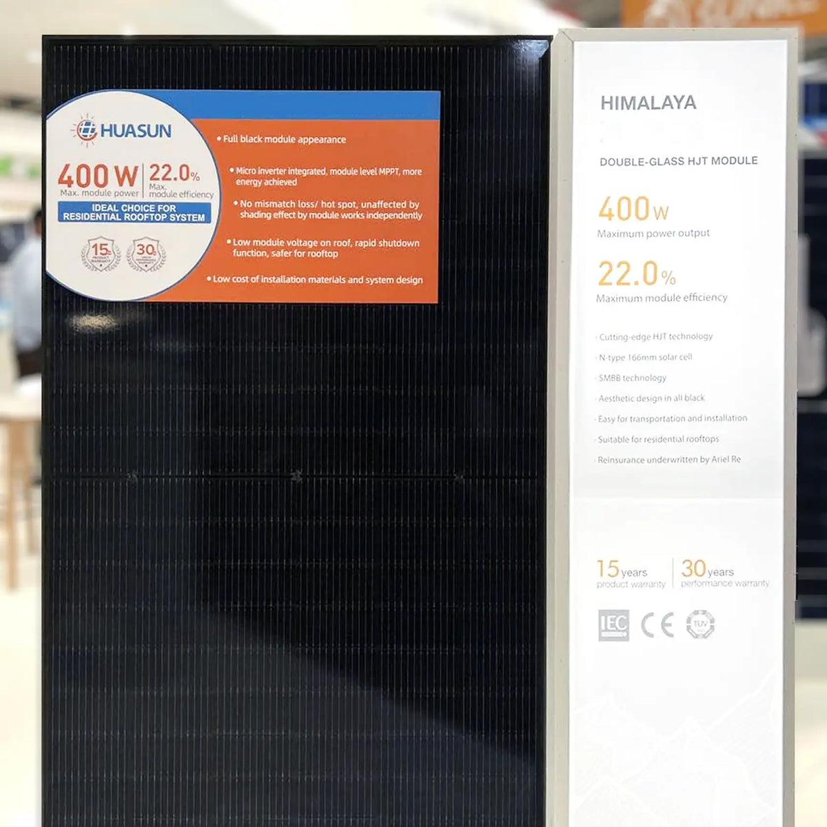 400W MSMDxxxM6-HJT120DSB Bifazial Solarmodul 1038 mm Breite x 36 (1xPalette)