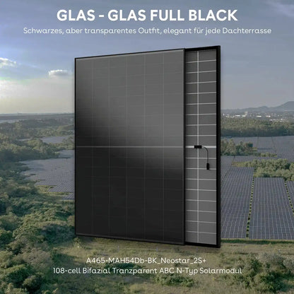 Marstek Venus E 3.0 4 × 465W Aiko Glas-Glas Vollschwarz Set