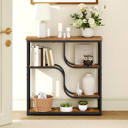 HOOBRO 29.5" Console Table, 5-Tier Narrow Entryway Table, Sofa Table