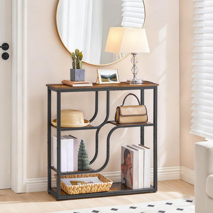 HOOBRO 29.5" Console Table, 5-Tier Narrow Entryway Table, Sofa Table