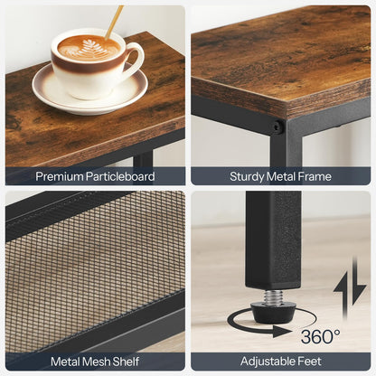 HOOBRO Narrow Console Table, Sofa Table, 4-Tier Industrial Entryway Table