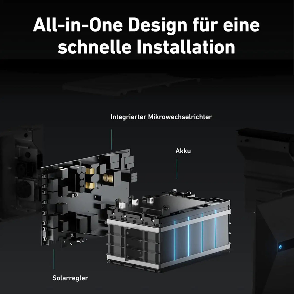 Anker SOLIX Solarbank 2 E1600 Pro Speicher 4 × 250W flexible Solarmodule 1,6 kWh Set