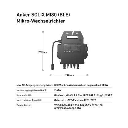 Anker SOLIX Solarbank E1600 mit MI80 Mikroinverter Komplettset