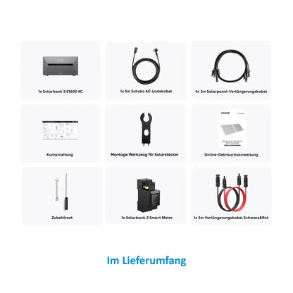 Anker SOLIX Solarbank 2 E1600 AC Speicher 1,6 kWh Komplettset