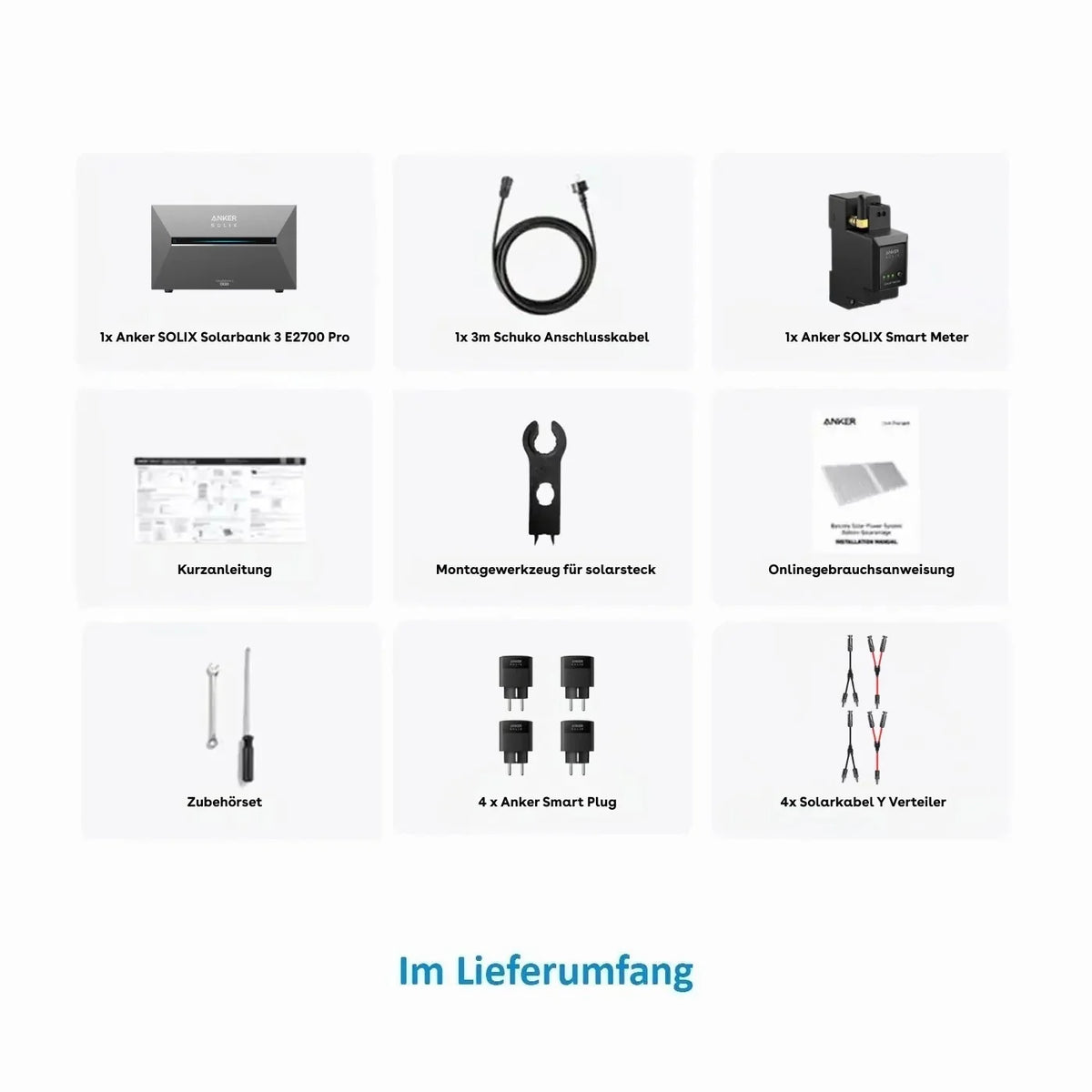 Anker SOLIX Solarbank 3 E2700 Pro Speicher 2,68 kWh Komplettset