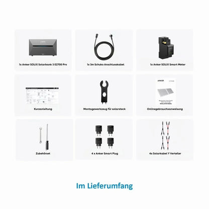 Anker SOLIX Solarbank 3 E2700 Pro Speicher 2,68 kWh Komplettset