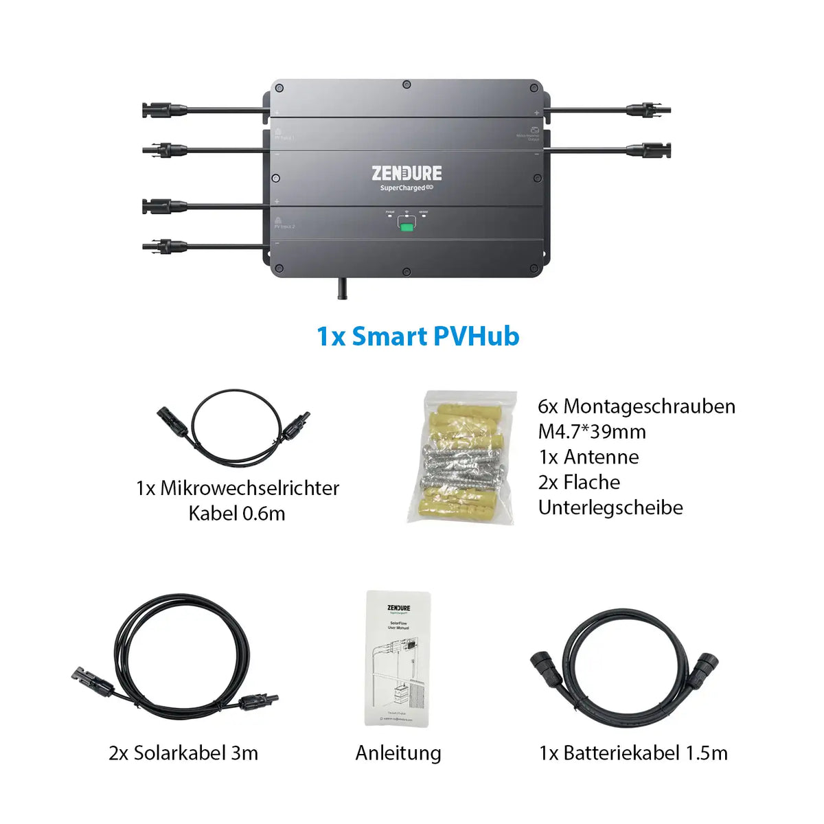 Zendure SolarFlow Set 1920 Wh PVHub2000 mit 1x Zendure AB2000