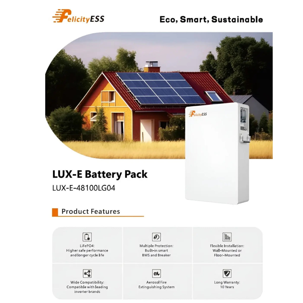 Felicity LUX-E-48100LG04 5,12 kWh Batteriespeicher