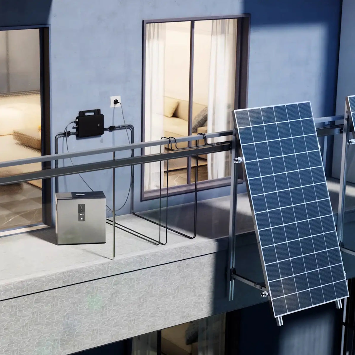Hoymiles MicroStorage MS-A2 2,24 kWh Speicher für Balkonkraftwerke mit Wandhalterung