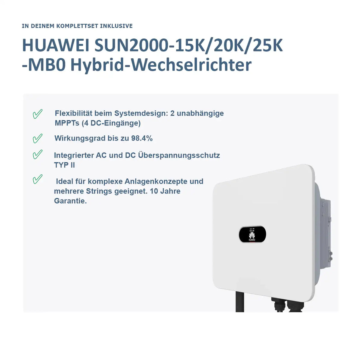 Huawei SUN2000 + LUNA2000 + SmartGuard Komplettset