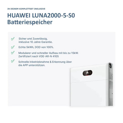 Huawei Wechselrichter 6KW + Huawei Luna 2000-5-S0 Mini Set