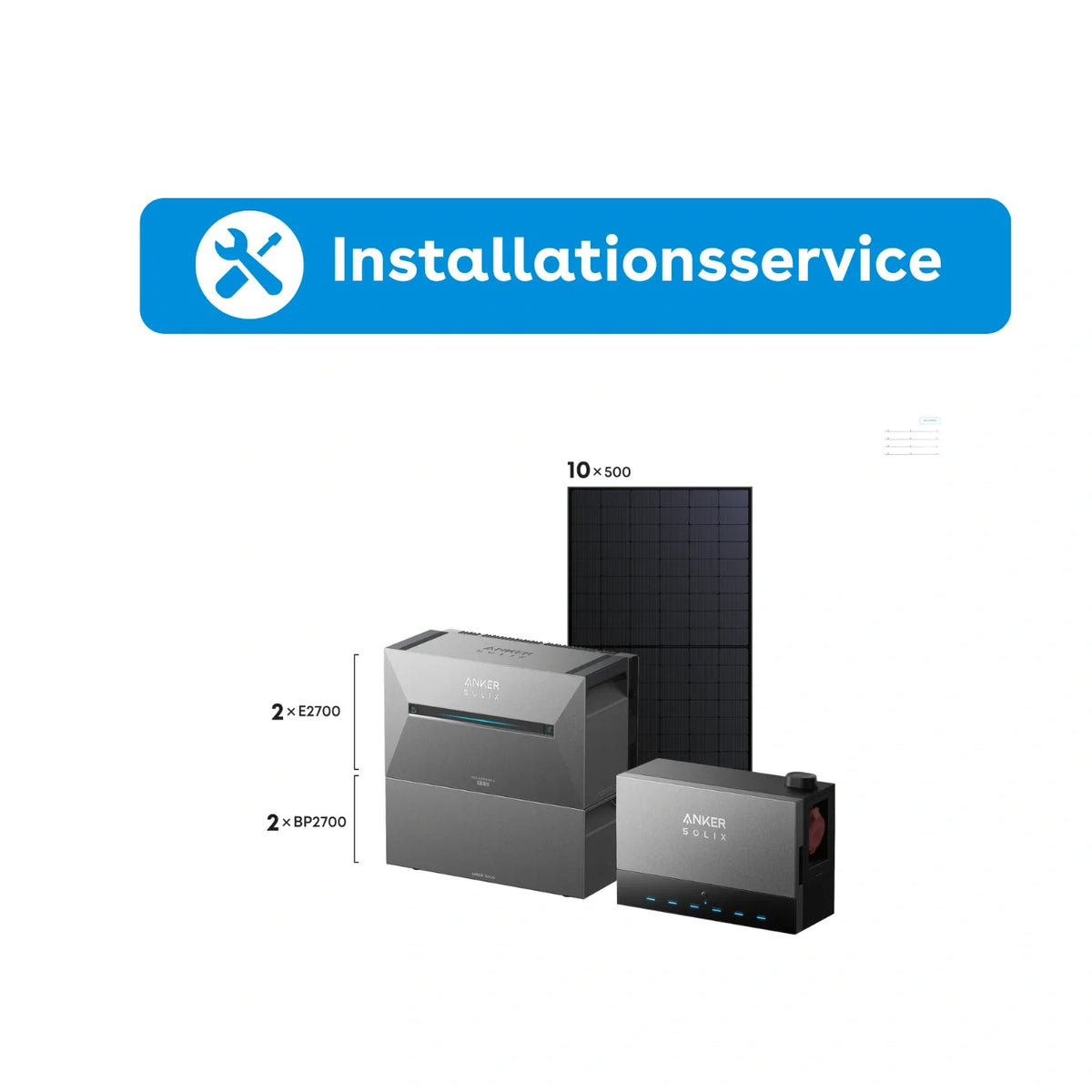 Installationsservice Anker SOLIX Multisystem + Solarpanel (Nur Installation)