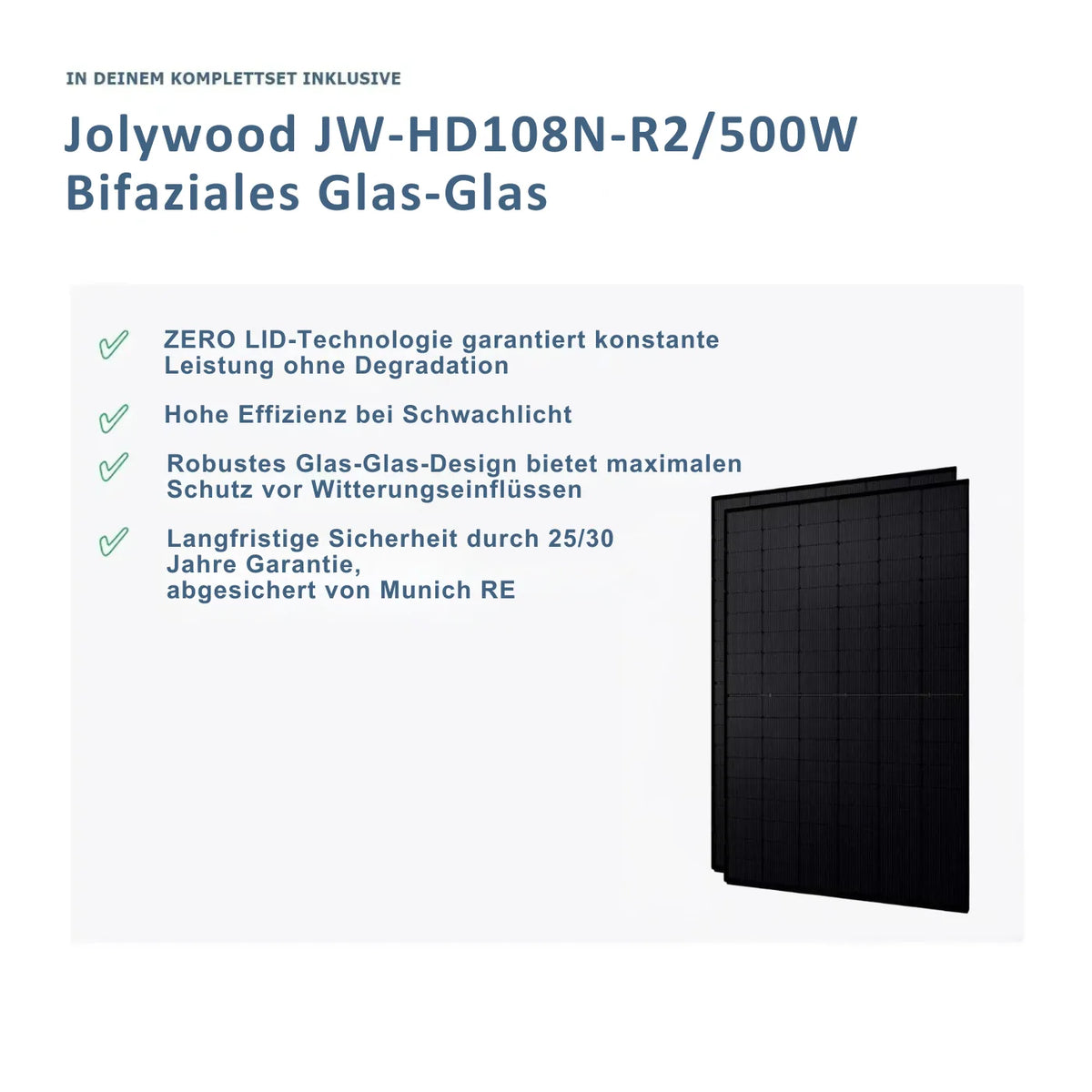 Huawei PV Komplettanlage 8KTL mit Glas Glas Modulen & S0-Speicher