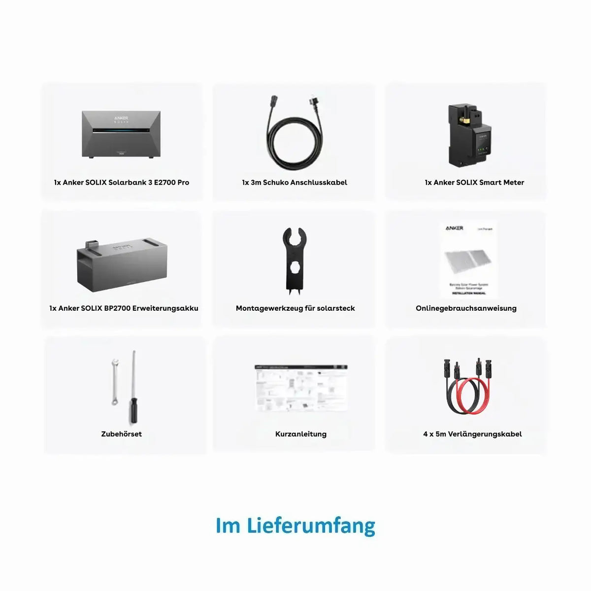 Anker SOLIX Solarbank 3 E2700 Pro Speicher Komplettset 5,37 kWh