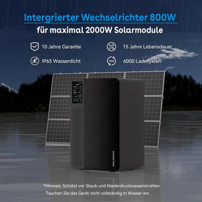 Marstek Jupiter E 5120 Wh 4 × 465W Aiko Glas-Glas Vollschwarz Komplettset