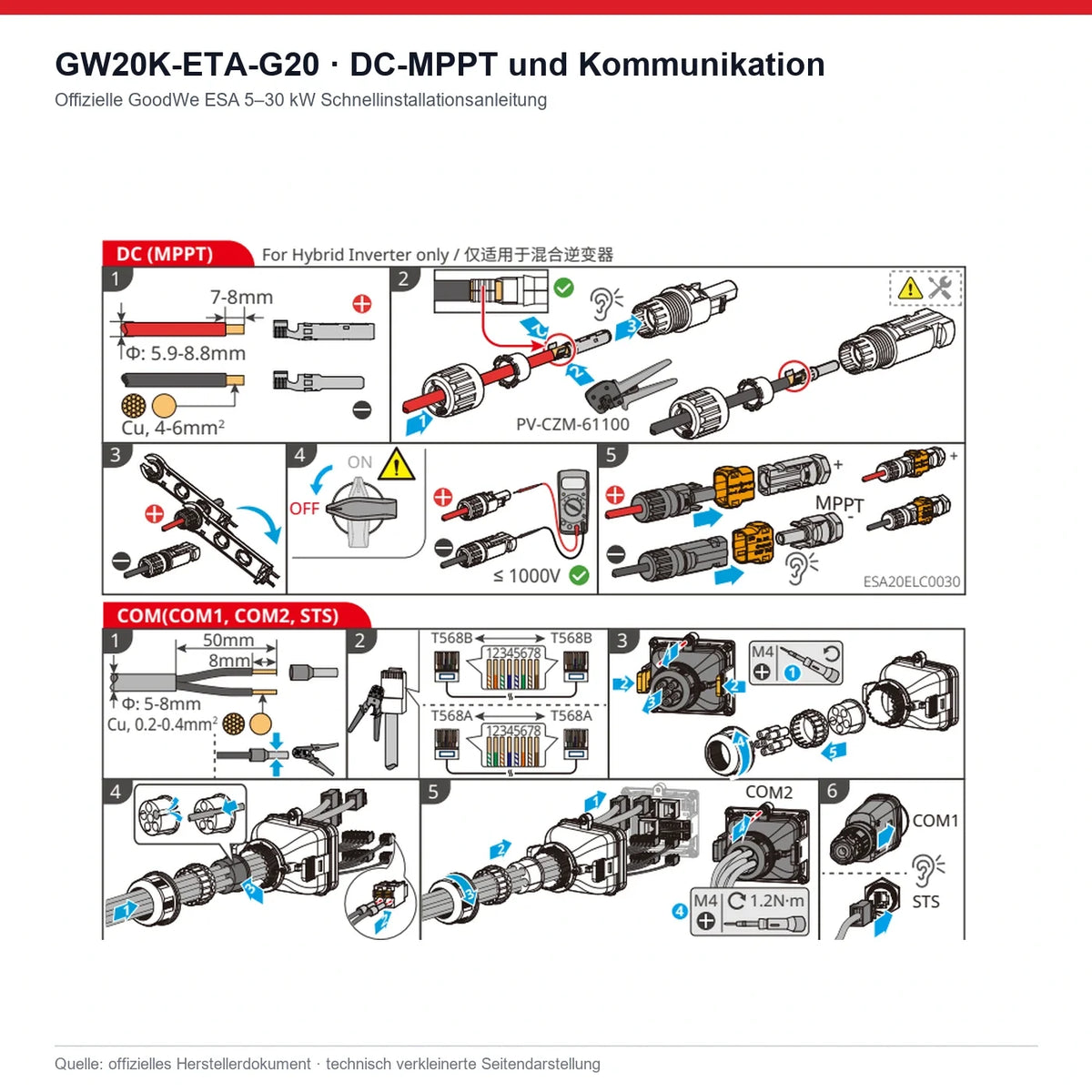 GoodWe GW20K-ETA-G20 20 kW Hybrid-Wechselrichter