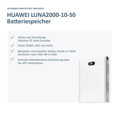 Huawei Wechselrichter 10KW + Huawei Luna 2000-10-S0 Set