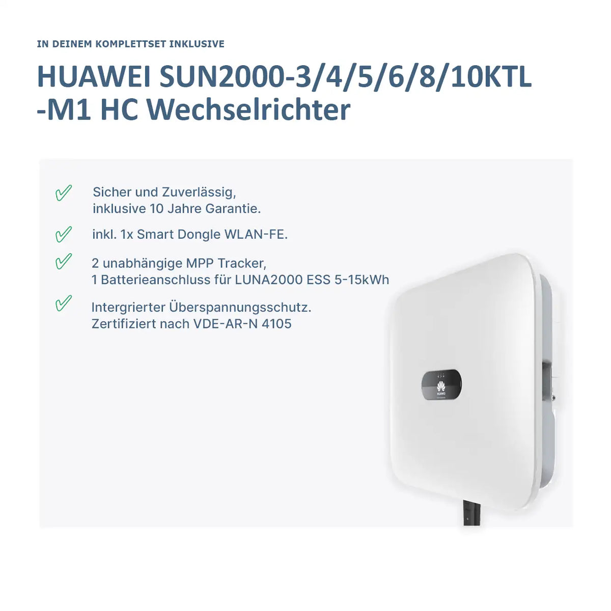 Huawei SUN2000 + LUNA2000 + SmartGuard Komplettset