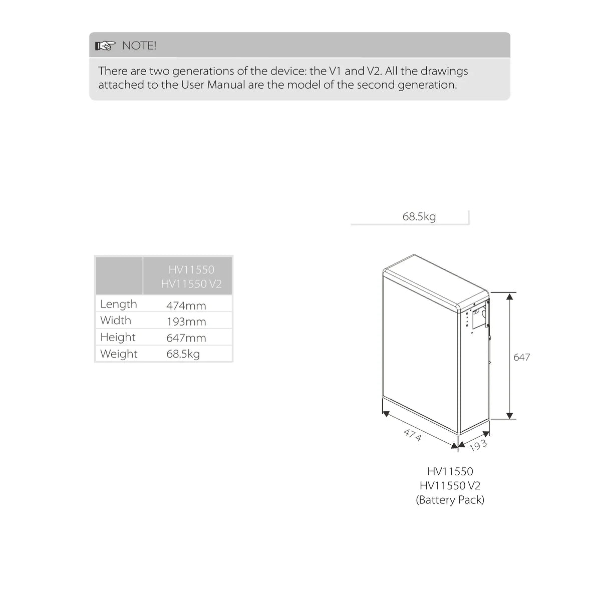 SolaX HV11550 V2 Slave 5,8 kWh Hochvolt-Batteriemodul